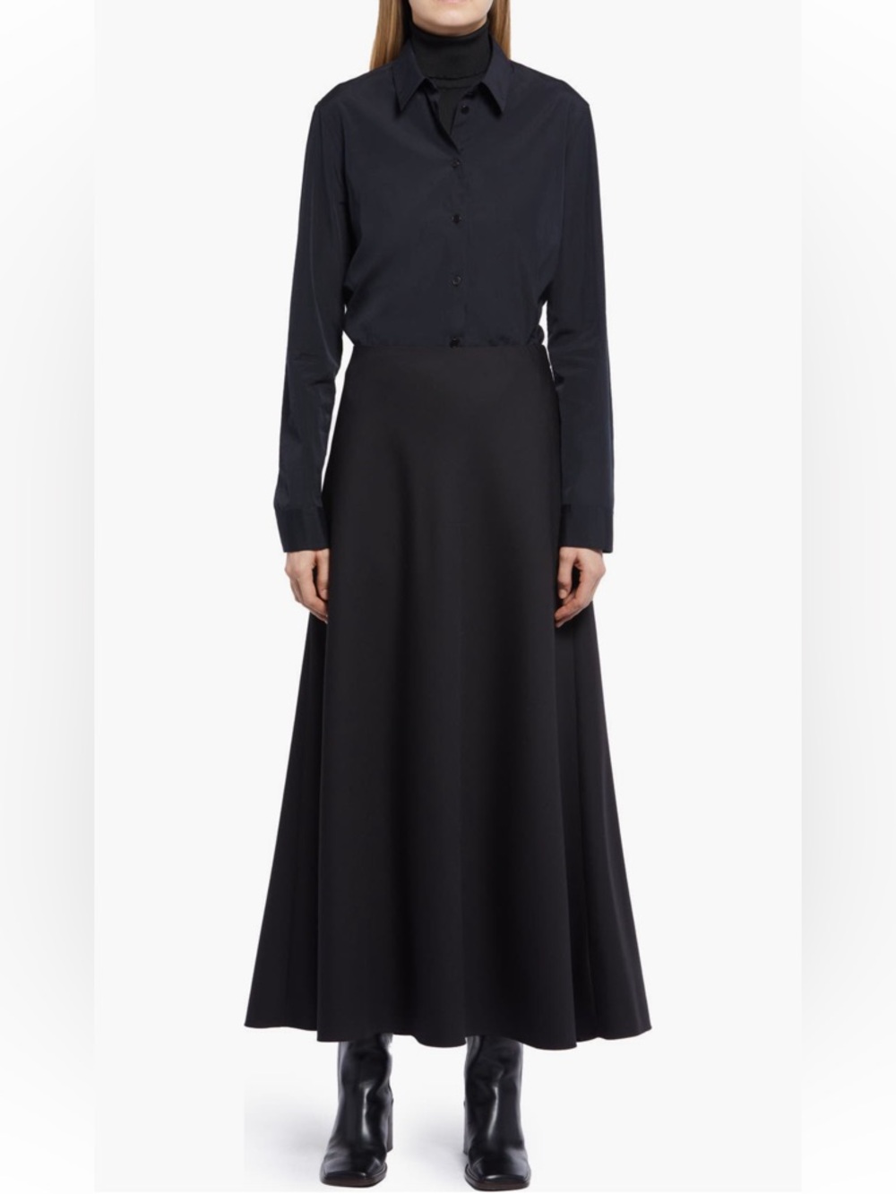 The Row Kaddu Skirt Midi Length Black color NWT Women’s Size 10